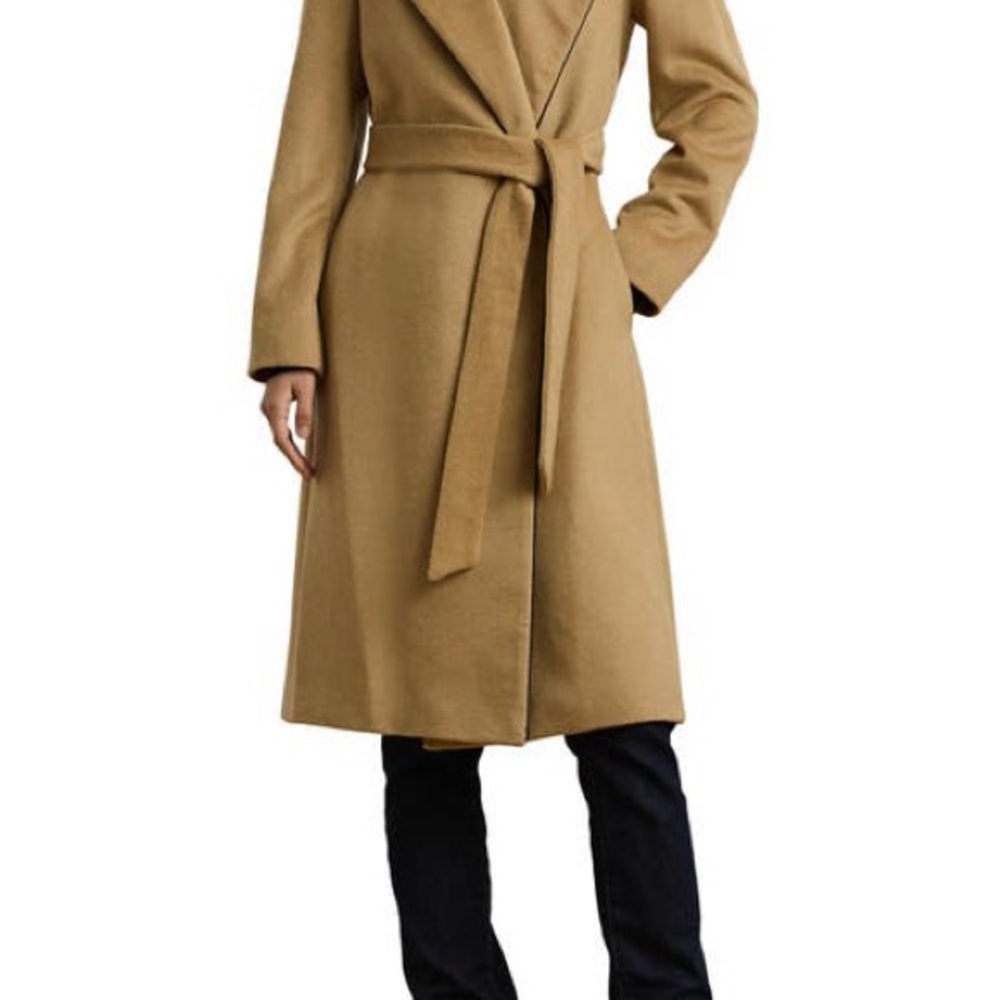NWT Lauren by Ralph Lauren Stylish Tan Belted Coat